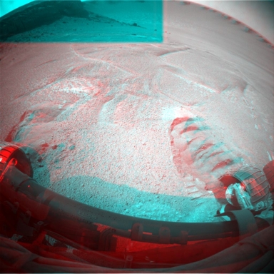3D Blick vor den Bug des Rovers