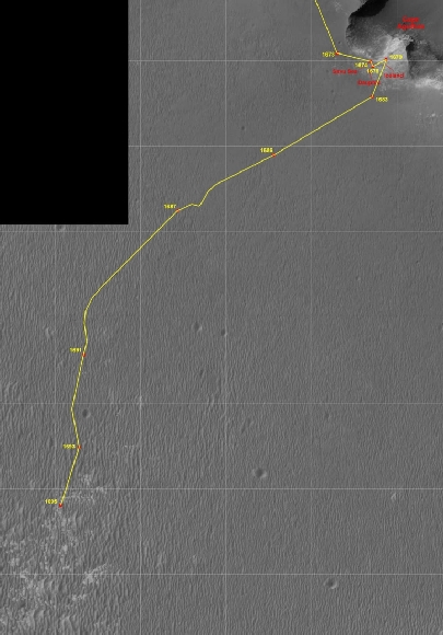 tatsächliche Wegstrecke bis SOl 1695